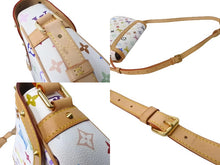Load image into Gallery viewer, 新品同様 LOUIS VUITTON ルイヴィトン ソローニュ ショルダーバッグ 村上隆 モノグラムマルチカラー M92661 ホワイト ゴールド中古 64003