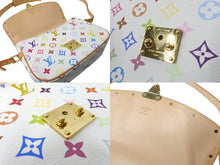 Load image into Gallery viewer, 新品同様 LOUIS VUITTON ルイヴィトン ソローニュ ショルダーバッグ 村上隆 モノグラムマルチカラー M92661 ホワイト ゴールド中古 64003