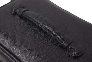 CHANEL シャネル バニティバッグ ココマーク 3番台 キャビアスキン ブラック ゴールド金具 横長 イタリア製 美品 中古 64008