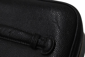 CHANEL シャネル バニティバッグ ココマーク 3番台 キャビアスキン ブラック ゴールド金具 横長 イタリア製 美品 中古 64008