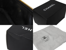 Load image into Gallery viewer, CHANEL シャネル バニティバッグ ココマーク 3番台 キャビアスキン ブラック ゴールド金具 横長 イタリア製 美品 中古 64008