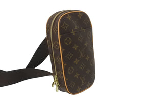 極美品 LOUIS VUITTON ルイヴィトン ポシェットガンジュ ボディバッグ M51870 モノグラム 中古 64011