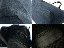 Load image into Gallery viewer, 新品未使用 CHROME HEARTS クロムハーツ セメタリークロスデニムトートバッグ 501リメイク ブルー ブラック シルバー金具 64018