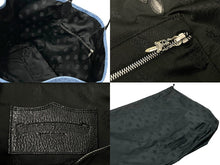 Load image into Gallery viewer, 新品未使用 CHROME HEARTS クロムハーツ セメタリークロスデニムトートバッグ 501リメイク ブルー ブラック シルバー金具 64018