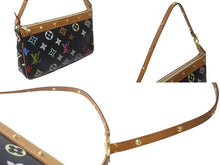 Load image into Gallery viewer, LOUIS VUITTON ルイヴィトン 村上隆 M92648 ポシェット アクセソワール モノグラムマルチ ブラック 良品 中古 64027