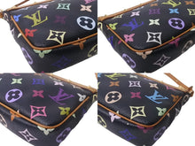 Load image into Gallery viewer, LOUIS VUITTON ルイヴィトン 村上隆 M92648 ポシェット アクセソワール モノグラムマルチ ブラック 良品 中古 64027