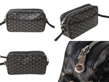 Load image into Gallery viewer, GOYARD ゴヤール カップヴェールPM ショルダーバッグ ゴヤールディンキャンバス セルヴォンカーフスキン ブラック 美品 中古 64028