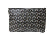 Load image into Gallery viewer, 極美品 GOYARD ゴヤール セナMM クラッチバッグ セカンドバッグ ヘリンボーン ブラック シルバー金具 中古 64030