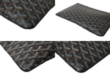 Load image into Gallery viewer, 極美品 GOYARD ゴヤール セナMM クラッチバッグ セカンドバッグ ヘリンボーン ブラック シルバー金具 中古 64030