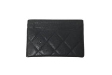 Load image into Gallery viewer, CHANEL シャネル キャビアスキン カードケース ココマーク 14番台 ブラック シルバー金具 美品 中古 64033