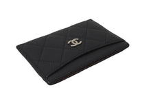 Load image into Gallery viewer, CHANEL シャネル キャビアスキン カードケース ココマーク 14番台 ブラック シルバー金具 美品 中古 64033