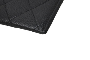 CHANEL シャネル キャビアスキン カードケース ココマーク 14番台 ブラック シルバー金具 美品 中古 64033