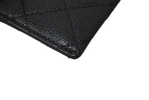 CHANEL シャネル キャビアスキン カードケース ココマーク 14番台 ブラック シルバー金具 美品 中古 64033