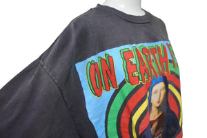 未使用 SAINT MICHAEL セントマイケル 2024 S/S TEE ON EARTH 半袖Tシャツ SM-YS8-0000-002 コットン ブラック サイズL 64040 
