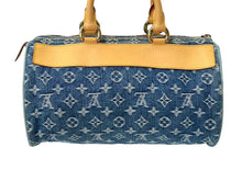 画像をギャラリービューアに読み込む, 極美品 LOUIS VUITTON ルイヴィトン ハンドバッグ ネオスピーディ M95019 モノグラムデニム ゴールド金具 中古 64042