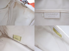 Load image into Gallery viewer, CHANEL シャネル ココマーク マトラッセ ハンドバッグ プラチェーン パイル 7番台 2002年 オレンジ ホワイト 美品 中古 64043