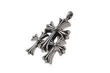 Load image into Gallery viewer, 極美品 CHROME HEARTS クロムハーツ トリプルクロス 3CH CRS SML 3CH クロス シルバーペンダントトップ シルバー 925 64044