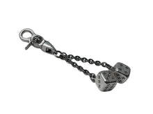 Load image into Gallery viewer, CHROME HEARTS クロムハーツ DICE DBL ダブルダイスシルバーキーチェーン キーホルダー シルバー925 美品 中古 64045