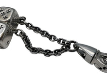 Load image into Gallery viewer, CHROME HEARTS クロムハーツ DICE DBL ダブルダイスシルバーキーチェーン キーホルダー シルバー925 美品 中古 64045