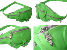 Load image into Gallery viewer, 極美品 Chrome Hearts クロムハーツ SNAT PACK スナットパック ガンスリンガーベルトウエストバッグ グリーン 中古 64046