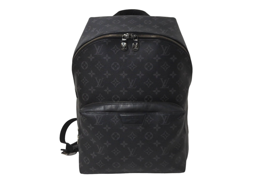 LOUIS VUITTON ルイヴィトン バックパック モノグラムエクリプス M43186 ブラック シルバー金具 良品 中古 64051