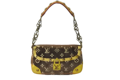 LOUIS VUITTON ルイ ヴィトン ポシェットアクセソワール アクセサリーポーチ M92710 モノグラム トロンプイユ 良品 中古 64052