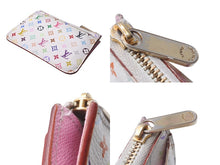Load image into Gallery viewer, LOUIS VUITTON ルイヴィトン ポシェットクレ コインケース 村上隆 モノグラムマルチカラー ホワイト M93734 良品 中古 64053