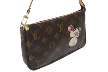 Load image into Gallery viewer, LOUIS VUITTON ルイヴィトン ハンドバッグ ポシェット アクセソワール 村上隆 M51981 パンダ モノグラム ゴールド金具 美品 中古 64054