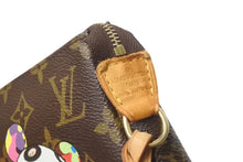 Load image into Gallery viewer, LOUIS VUITTON ルイヴィトン ハンドバッグ ポシェット アクセソワール 村上隆 M51981 パンダ モノグラム ゴールド金具 美品 中古 64054