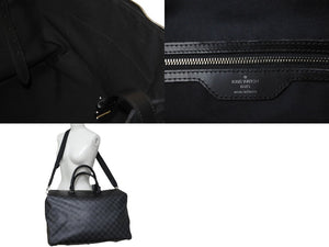 極美品 LOUIS VUITTON ルイヴィトン ネオグリニッジ ボストンバッグ 2WAY ショルダーバッグ N41164 ブラック シルバー 中古 64056