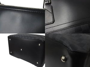 極美品 LOUIS VUITTON ルイヴィトン ネオグリニッジ ボストンバッグ 2WAY ショルダーバッグ N41164 ブラック シルバー 中古 64056