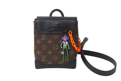 極美品 LOUIS VUITTON ルイヴィトン スティーマー XS ハンドバッグ M80327 モノグラム マカサー PVC レザー 中古 64058