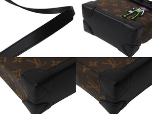 極美品 LOUIS VUITTON ルイヴィトン スティーマー XS ハンドバッグ M80327 モノグラム マカサー PVC レザー 中古 64058