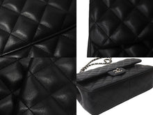 Load image into Gallery viewer, 極美品 CHANEL シャネル チェーンショルダーバッグ マトラッセ30 Wフラップラップ ブラックシルバー 19番台 中古 64059