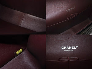 極美品 CHANEL シャネル チェーンショルダーバッグ マトラッセ30 Wフラップラップ ブラックシルバー 19番台 中古 64059
