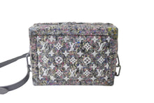 画像をギャラリービューアに読み込む, 新品同様 LOUIS VUITTON ルイヴィトン ヴァージル リサイクル ツイード ソフトトランク ショルダーバッグ グレー M58741 中古 64060