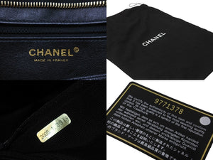 極美品 CHANEL シャネル ハンドバッグ 復刻トート キャビアスキン マトラッセ ココマーク 9番台 ゴールド金具 中古 64073