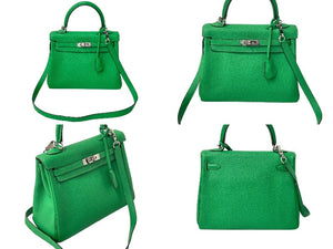 新品同様 HERMES エルメス ケリー25 ショルダーバッグ T刻 バンブー トリヨンクレマンス シルバー金具 中古 64076
