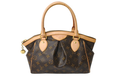 極美品 LOUIS VUITTON ルイヴィトン ティボリPM モノグラム ハンドバッグ M40143 MB0163 ブラウン ベージュ 中古 64079