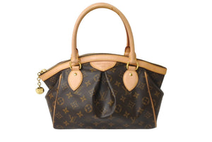 極美品 LOUIS VUITTON ルイヴィトン ティボリPM モノグラム ハンドバッグ M40143 MB0163 ブラウン ベージュ 中古 64079