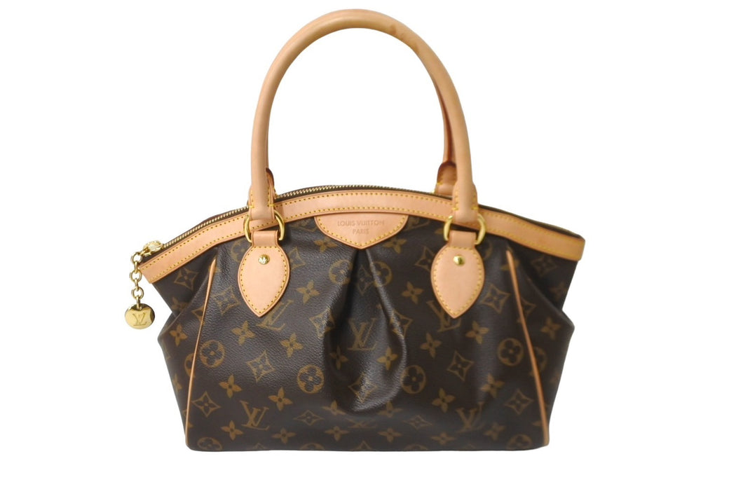 極美品 LOUIS VUITTON ルイヴィトン ティボリPM モノグラム ハンドバッグ M40143 MB0163 ブラウン ベージュ 中古 64079