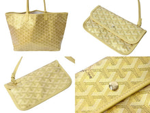 Load image into Gallery viewer, 極美品 GOYARD ゴヤール サンルイPM トートバッグ 2021限定カラー ゴールド コーティングキャンバス レザー 美品 中古 64083