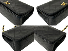 Load image into Gallery viewer, CHANEL シャネル ミニマトラッセ チェーンショルダーバッグ 1番台 ブラック ゴールド金具 良品 中古 64089