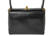 Load image into Gallery viewer, GUCCI オールドグッチ バンブー ショルダーバッグ ハンドバッグ 000 406 0175 レザー ブラック ブラウン 美品 中古 64091