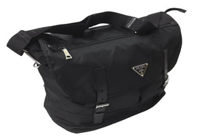 PRADA プラダ メッセンジャーバッグ ショルダーバック BT0696 ナイロン ブラック NERO シルバー金具 美品 中古 64094 
