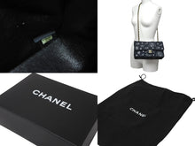 Load image into Gallery viewer, CHANEL シャネル マトラッセ25 Wフラップ チェーンショルダーバッグ 7番台 アイコンプリント ラムスキン ネイビー 美品 中古 64105