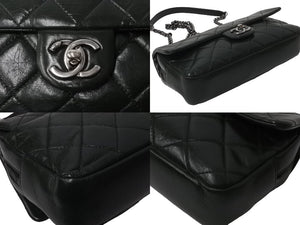 CHANEL シャネル チェーンショルダーバッグ ココマーク 19番台 2014年 カーフスキン グリーン シルバー金具 美品 中古 64106