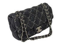 Load image into Gallery viewer, CHANEL シャネル パリビザンス マトラッセ チェーンショルダーバッグ ココマーク 14番台 ブラック ナイロン レザー 美品 中古 64107