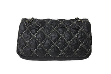 Load image into Gallery viewer, CHANEL シャネル パリビザンス マトラッセ チェーンショルダーバッグ ココマーク 14番台 ブラック ナイロン レザー 美品 中古 64107