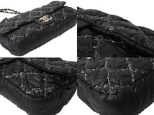 Load image into Gallery viewer, CHANEL シャネル パリビザンス マトラッセ チェーンショルダーバッグ ココマーク 14番台 ブラック ナイロン レザー 美品 中古 64107